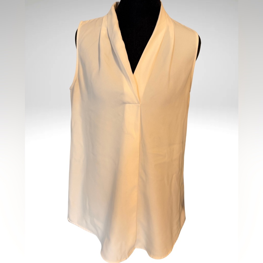 Calvin Klein Cream V-Neck Blouse